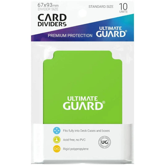 Ultimate Guard - Card Dividers Standard Size (10) - Light Green/Hell Grün - Zubehör